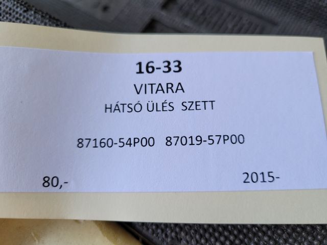 bontott SUZUKI VITARA Hátsó Ülés Szett