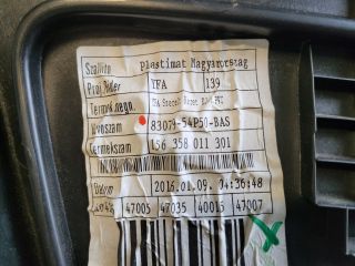 bontott SUZUKI VITARA Jobb első Ajtó Kárpit