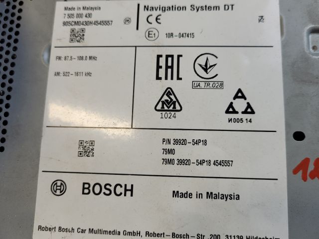 bontott SUZUKI VITARA Navigációs Fejegység