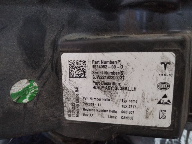 bontott TESLA 3 Bal Fényszóró