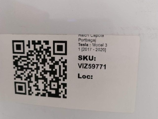 bontott TESLA 3 Csomagtérajtó (Üres lemez)