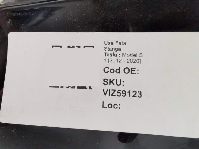 bontott TESLA MODEL S Bal első Ajtó (Üres lemez)