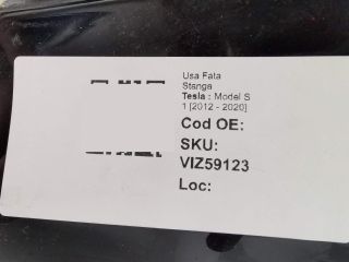 bontott TESLA MODEL S Bal első Ajtó (Üres lemez)
