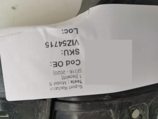 bontott TESLA MODEL S Vízhűtő Radiátor Tartó