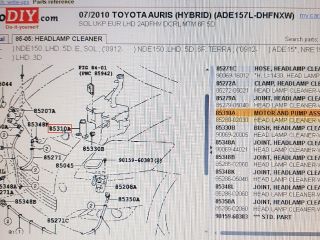 bontott TOYOTA AURIS Fényszórómosó Szivattyú