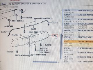bontott TOYOTA AURIS Hátsó Lökhárító Alsó (Műanyag)