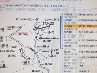 bontott TOYOTA AURIS Hűtővíz Elosztó Cső