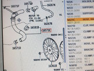 bontott TOYOTA AURIS Hűtővíz Elosztó Cső