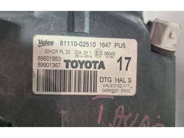 bontott TOYOTA AURIS Jobb Fényszóró