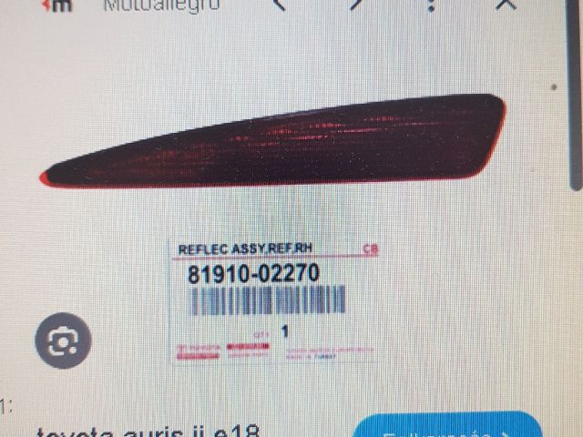 bontott TOYOTA AURIS Jobb hátsó Prizma