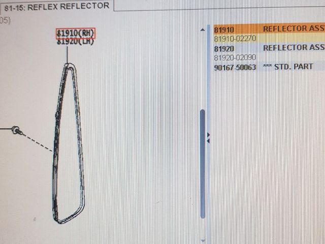 bontott TOYOTA AURIS Jobb hátsó Prizma