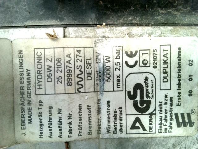 bontott TOYOTA AVENSIS T22 Állófűtés (Részeivel)