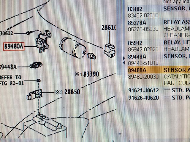 bontott TOYOTA AVENSIS T25 Kipufogó Nyomásérzékelő