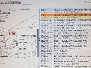 bontott TOYOTA AVENSIS T25 Bal Fényszórómosó Fedél