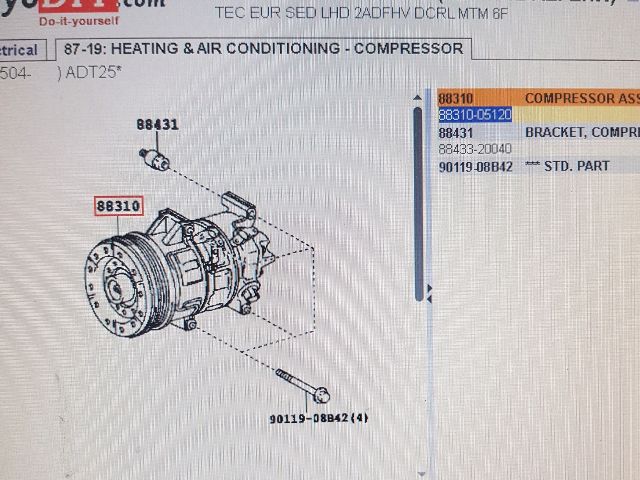 bontott TOYOTA AVENSIS T25 Klímakompresszor Szíjtárcsa