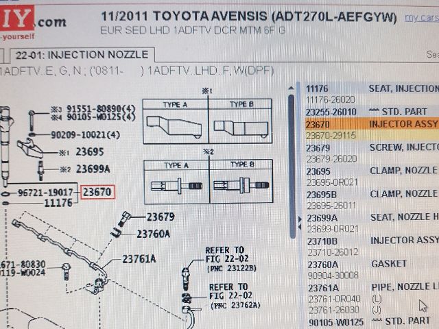 bontott TOYOTA AVENSIS T27 Porlasztó (1 db)