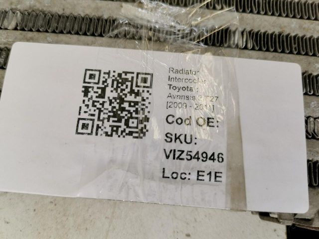 bontott TOYOTA AVENSIS T27 Intercooler