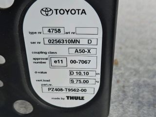 bontott TOYOTA AVENSIS T27 Vonóhorog