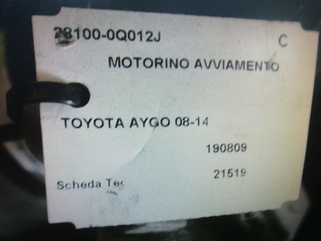 bontott TOYOTA AYGO Önindító