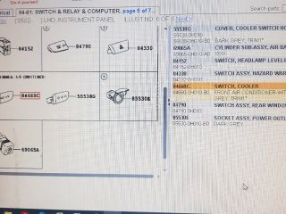 bontott TOYOTA AYGO Klíma Kapcsoló