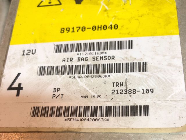 bontott TOYOTA AYGO Légzsák Elektronika