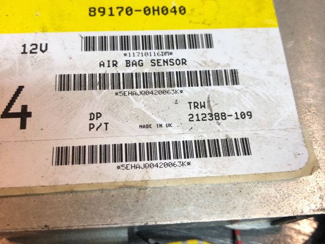 bontott TOYOTA AYGO Légzsák Elektronika