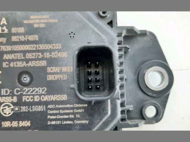 bontott TOYOTA C-HR Első Tolatóradar Fej