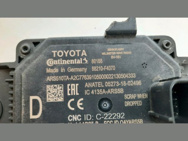bontott TOYOTA C-HR Első Tolatóradar Fej