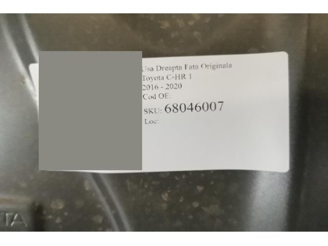 bontott TOYOTA C-HR Jobb első Ajtó (Üres lemez)