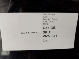 bontott TOYOTA CAMRY Bal első Ajtó (Üres lemez)