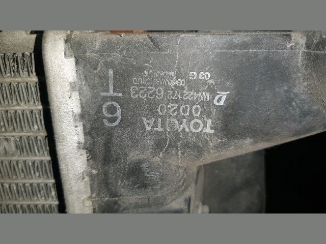 bontott TOYOTA COROLLA Vízhűtő Radiátor (Nem klímás)