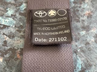 bontott TOYOTA COROLLA Bal hátsó Biztonsági Öv
