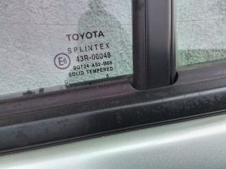 bontott TOYOTA COROLLA Bal hátsó Fixüveg (Ajtóban)