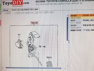 bontott TOYOTA COROLLA Gázpedál Jeladó