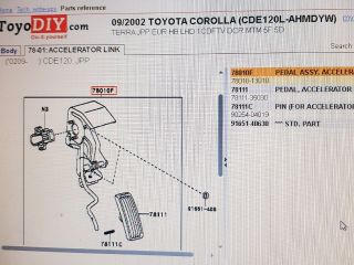 bontott TOYOTA COROLLA Gázpedál Jeladó