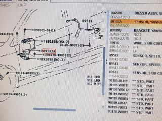 bontott TOYOTA COROLLA Gyorsulás Jeladó