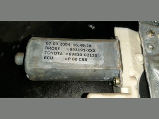 bontott TOYOTA COROLLA Jobb hátsó Ablakemelő Szerkezet (Elektromos)