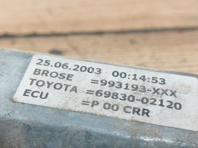 bontott TOYOTA COROLLA Jobb hátsó Ablakemelő Szerkezet (Elektromos)