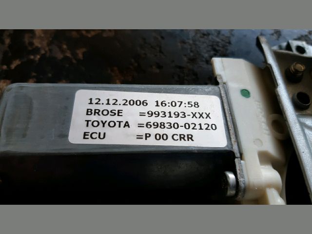 bontott TOYOTA COROLLA Jobb hátsó Ablakemelő Szerkezet (Elektromos)