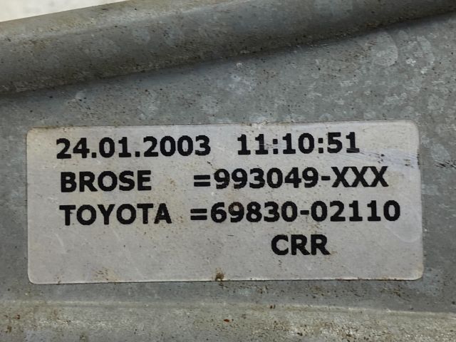bontott TOYOTA COROLLA Jobb hátsó Ablakemelő Szerkezet (Mechanikus)