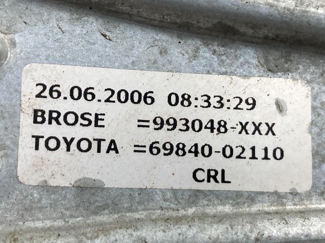bontott TOYOTA COROLLA Jobb hátsó Ablakemelő Szerkezet (Mechanikus)