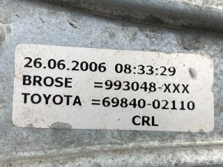bontott TOYOTA COROLLA Jobb hátsó Ablakemelő Szerkezet (Mechanikus)