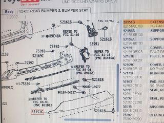 bontott TOYOTA HIGHLANDER Hátsó Lökhárító Alsó (Műanyag)