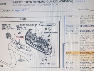 bontott TOYOTA HILUX IV Hűtőrács