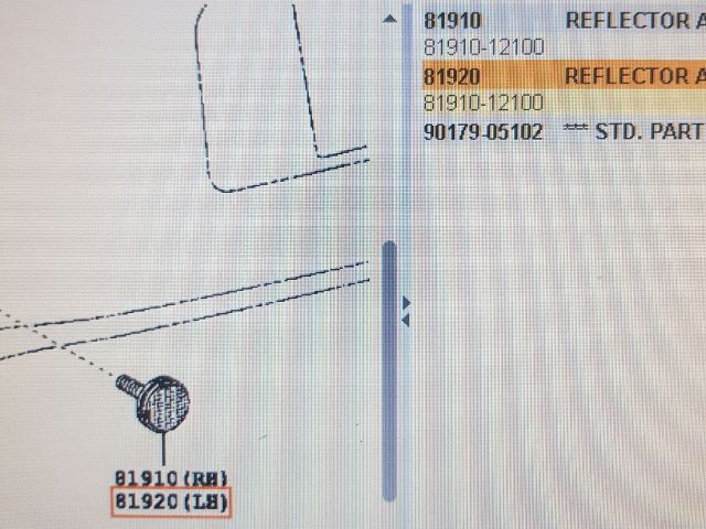 bontott TOYOTA IQ Hátsó Prizma