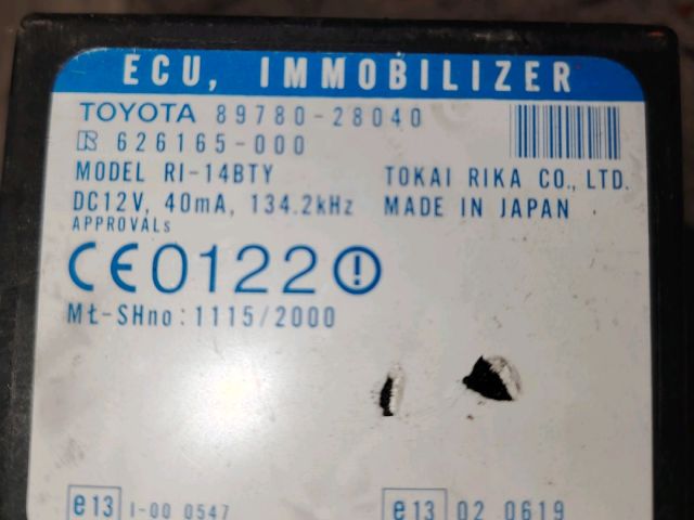 bontott TOYOTA PREVIA Immobilizer Elektronika