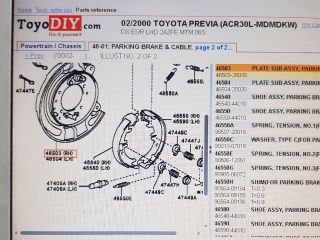 bontott TOYOTA PREVIA Jobb hátsó Fék Porvédő Lemez