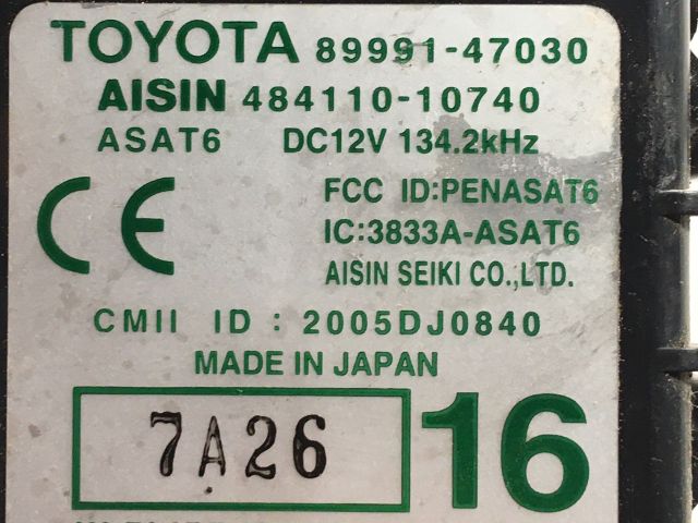 bontott TOYOTA PRIUS Bal első Ajtó Vezérlőegység