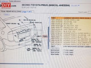 bontott TOYOTA PRIUS Csomagtérajtó Díszléc