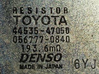 bontott TOYOTA PRIUS Előtét Ellenállás Fűtőmotor